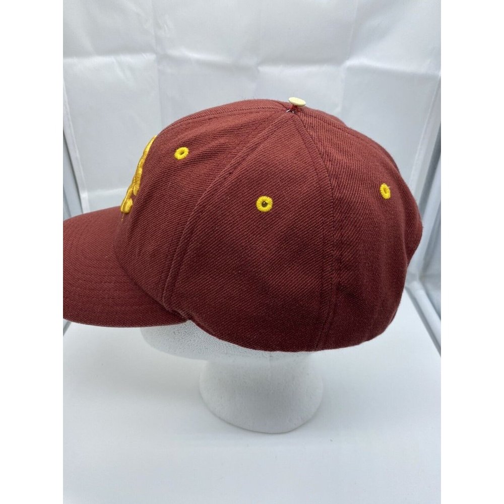 USC Trojans Burgundy Yellow Adjustable Baseball Cap Hat Hook & Loop NCAA Vintage - Picture 5 of 8